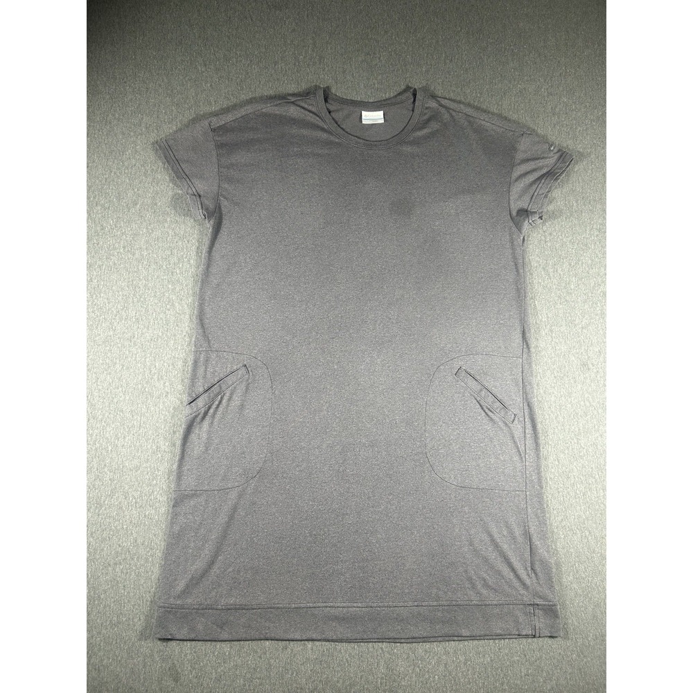 Columbia Women's Freezer Ill Performance T-Shirt Dress Charcoal Heather XXL